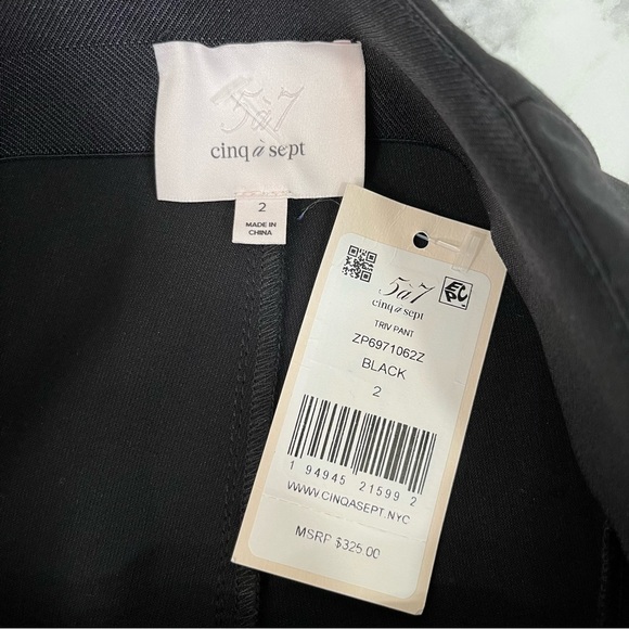 Cinq à Sept Women's Triv Pants Ponte Knit High Waisted Black Skinny Ankle Size 2 - Picture 11 of 12